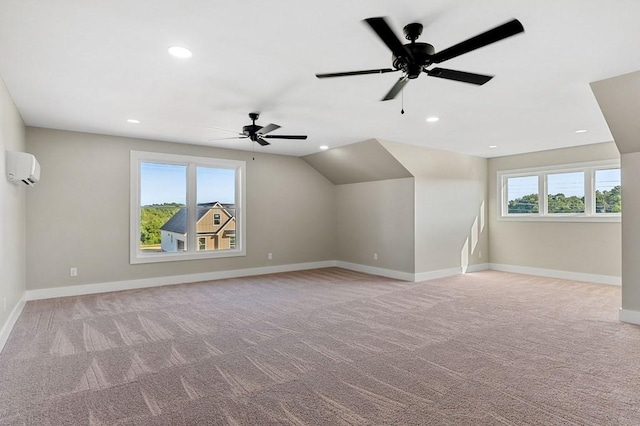 2717 Autumn Woods Trl, Cookeville, TN 38501 - bonus room with carpet, ceiling fan, recessed lighting, baseboards, and a wall unit AC