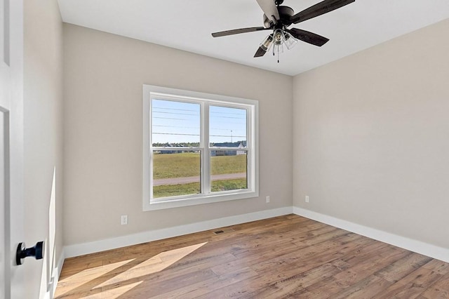 2717 Autumn Woods Trl, Cookeville, TN 38501 - spare room with wood finished floors, baseboards, and a ceiling fan