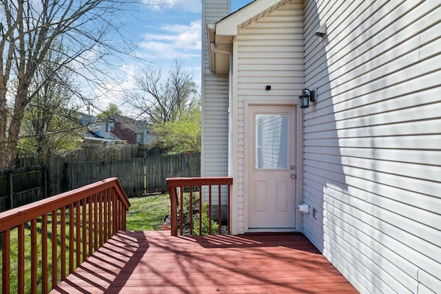 wooden terrace with fence