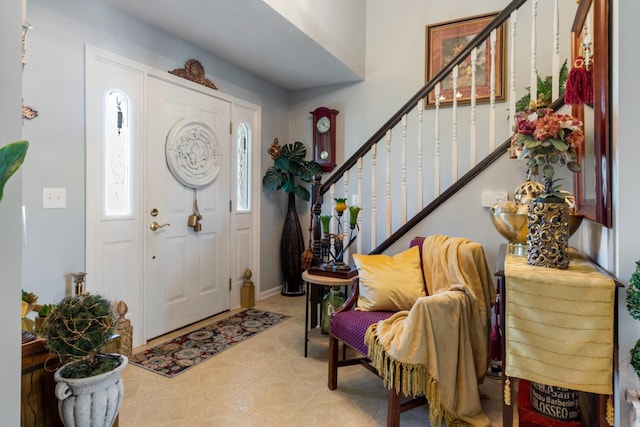 entrance foyer featuring stairway