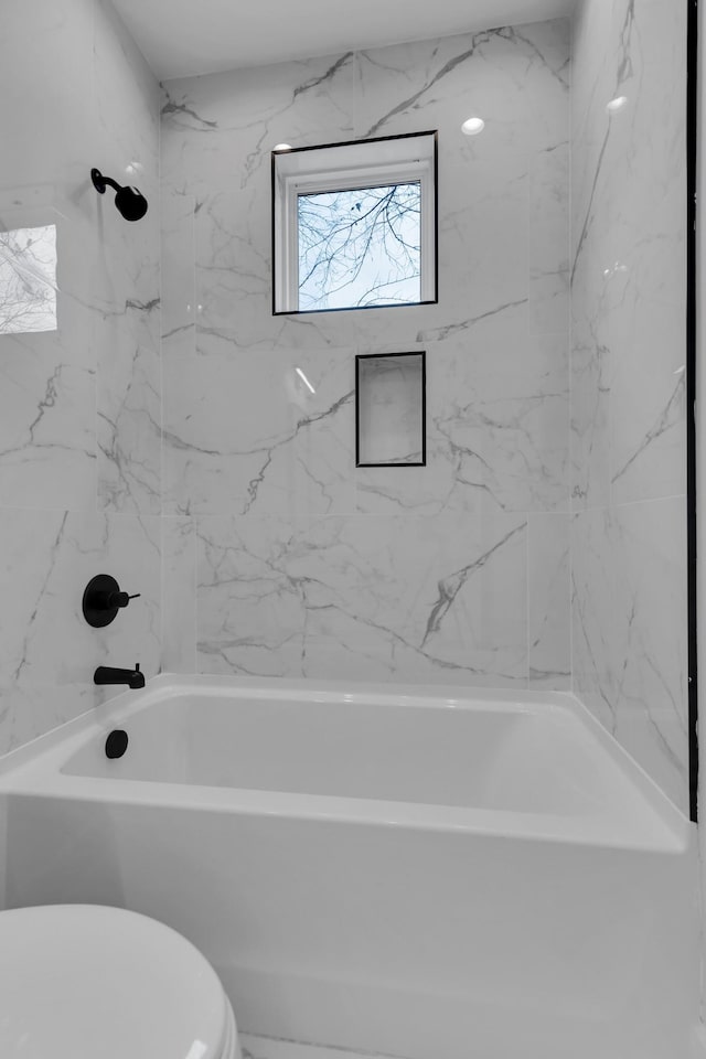 6376A Ivy St, Nashville, TN 37209 - bathroom featuring bathing tub / shower combination and toilet