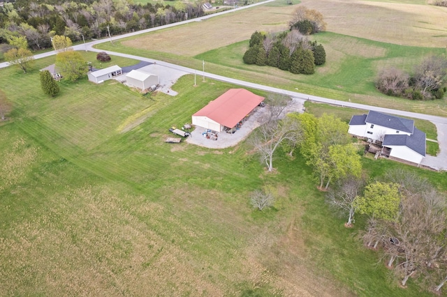 drone / aerial view featuring a rural view