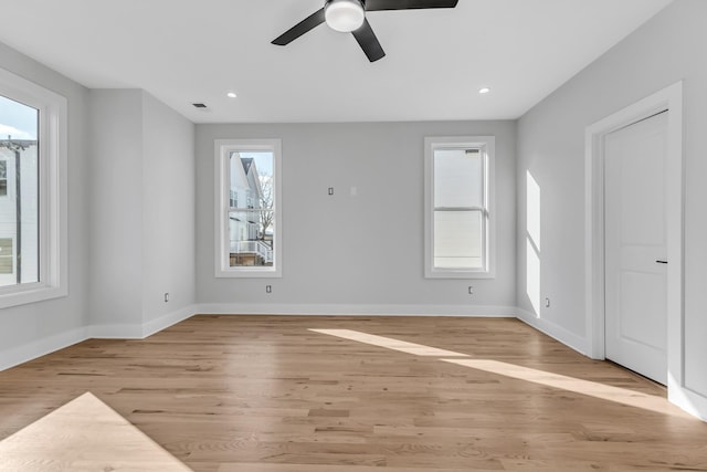 6376D Ivy St, Nashville, TN 37209 - interior space with light wood-style floors, a ceiling fan, and a healthy amount of sunlight