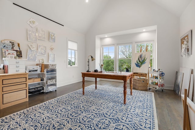 113 Cheekwood Ter, Nashville, TN 37205 - office with recessed lighting, baseboards, and dark wood-type flooring