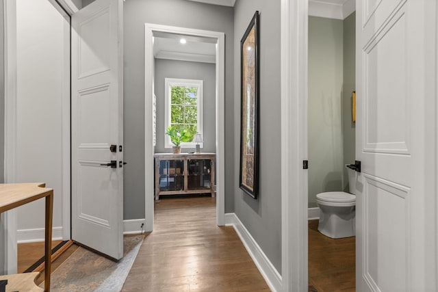 113 Cheekwood Ter, Nashville, TN 37205 - interior space with baseboards, wood finished floors, and crown molding