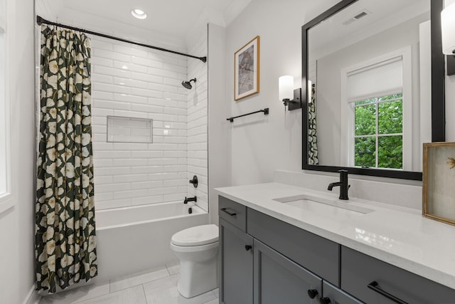 113 Cheekwood Ter, Nashville, TN 37205 - full bathroom featuring recessed lighting, toilet, vanity, visible vents, and shower / tub combo
