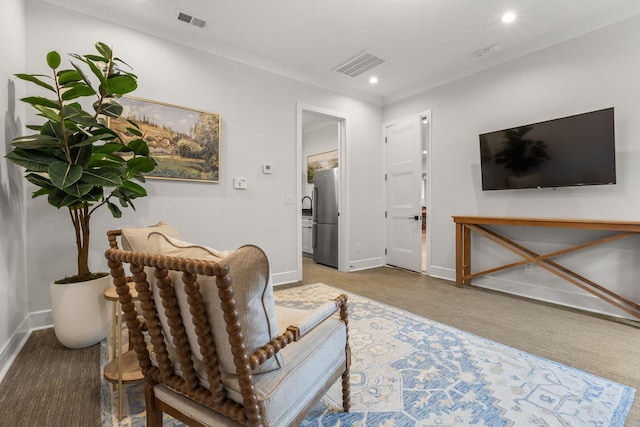 113 Cheekwood Ter, Nashville, TN 37205 - living area with baseboards, visible vents, and carpet