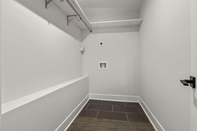 113 Cheekwood Ter, Nashville, TN 37205 - laundry room featuring hookup for an electric dryer, tile patterned floors, laundry area, hookup for a washing machine, and baseboards