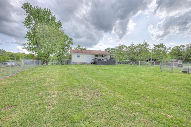 109 Spring Valley Ct, Cross Plains, TN 37049 - view of yard with a wooden deck and a fenced backyard