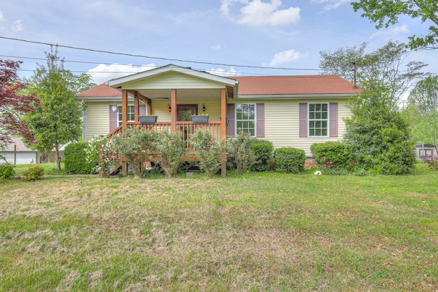 109 Spring Valley Ct, Cross Plains, TN 37049 - view of front of property with a front lawn and a porch