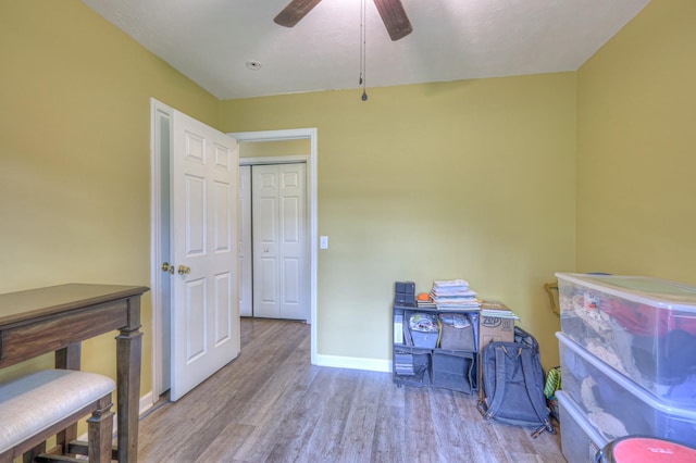 109 Spring Valley Ct, Cross Plains, TN 37049 - interior space featuring ceiling fan, baseboards, and wood finished floors