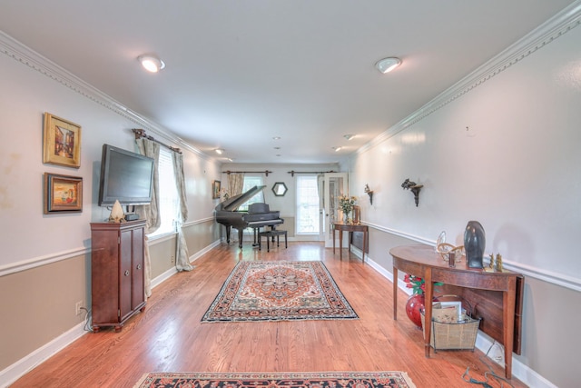 1143 Carnton Ln, Franklin, TN 37064 - interior space with ornamental molding, baseboards, and wood finished floors