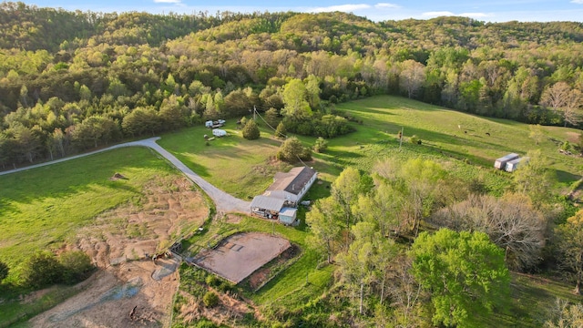 aerial view with a view of trees