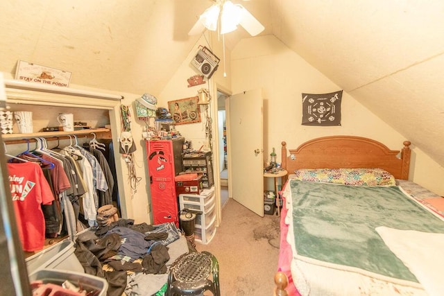 176 Water Ln NW, Charleston, TN 37310 - carpeted bedroom featuring ceiling fan and lofted ceiling