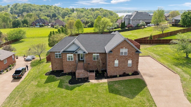aerial view with a residential view