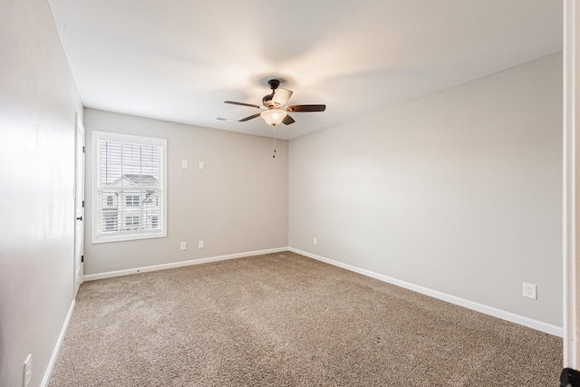 133 Kildeer Dr, Clarksville, TN 37040 - empty room featuring visible vents, baseboards, a ceiling fan, and carpet floors