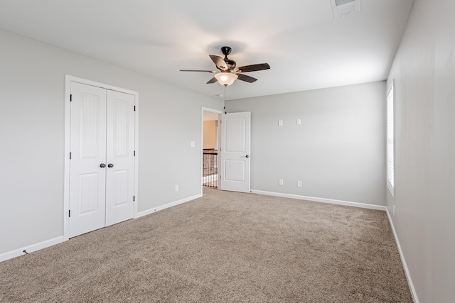 133 Kildeer Dr, Clarksville, TN 37040 - unfurnished bedroom with a closet, visible vents, baseboards, and carpet floors