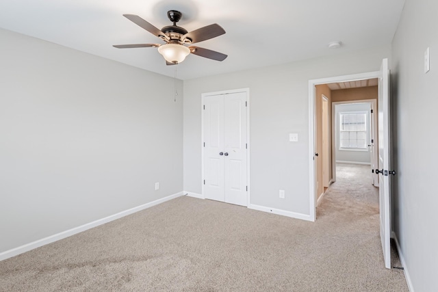 133 Kildeer Dr, Clarksville, TN 37040 - unfurnished bedroom featuring a closet, ceiling fan, baseboards, and carpet