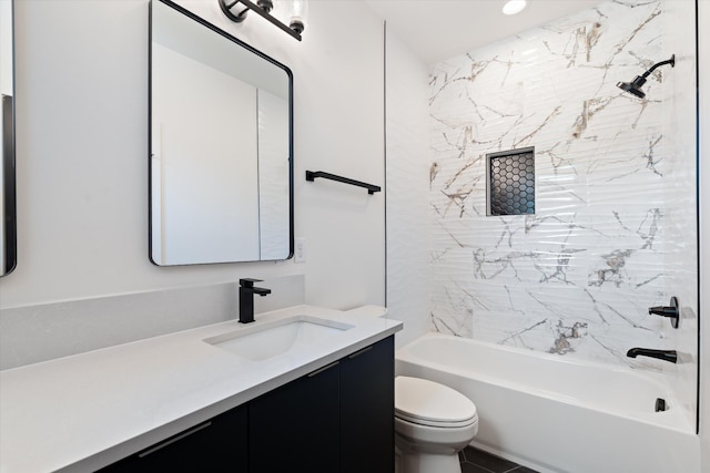 416 Mercomatic Dr, Nashville, TN 37209 - bathroom with toilet, vanity, and shower / washtub combination