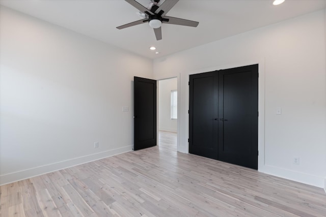 416 Mercomatic Dr, Nashville, TN 37209 - unfurnished bedroom featuring recessed lighting, light wood-style floors, and baseboards