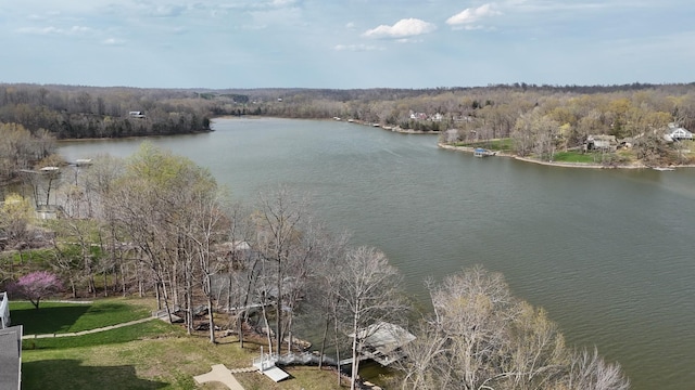 250 Sun Hill Cir, Cadiz, KY 42211 - bird's eye view featuring a water view and a view of trees