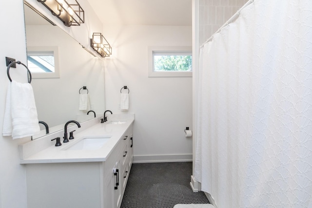 3509B Wrenwood Ave, Nashville, TN 37205 - full bathroom featuring a sink, double vanity, and a healthy amount of sunlight