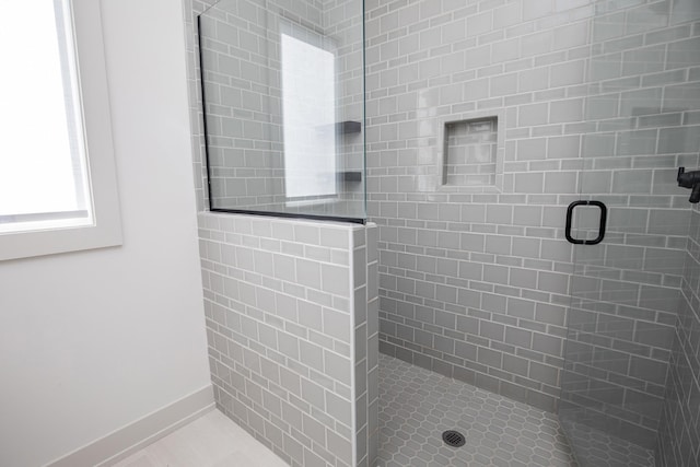 3509B Wrenwood Ave, Nashville, TN 37205 - bathroom featuring baseboards and a shower stall