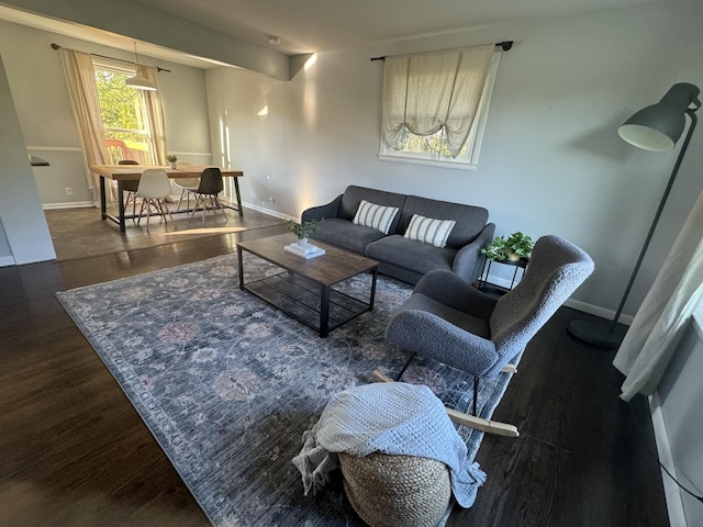 1001 N Graycroft Ave, Madison, TN 37115 - living area featuring baseboards and wood finished floors