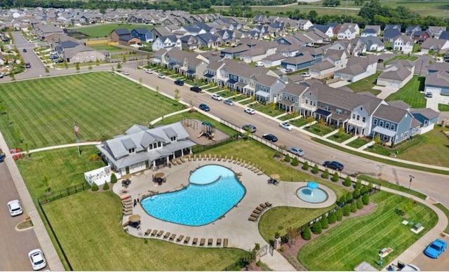 birds eye view of property featuring a residential view