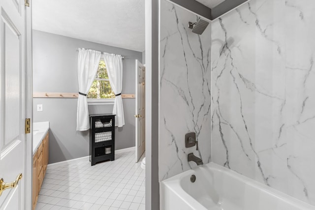 7274 Kingston Rd, Fairview, TN 37062 - bathroom featuring tile patterned flooring, vanity, and  shower combination