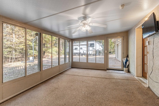 7274 Kingston Rd, Fairview, TN 37062 - unfurnished sunroom featuring a ceiling fan