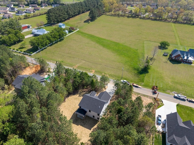 bird's eye view featuring a rural view