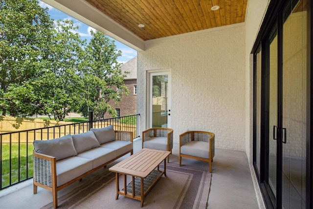 4201A Belmont Blvd, Nashville, TN 37215 - view of patio featuring fence, an outdoor hangout area, and a balcony