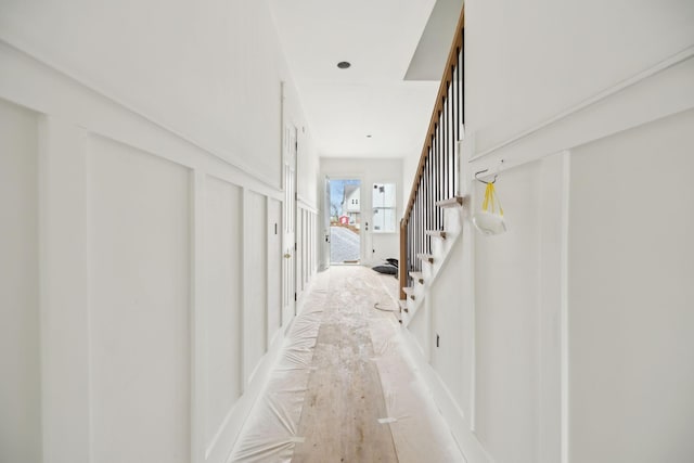 corridor featuring stairs