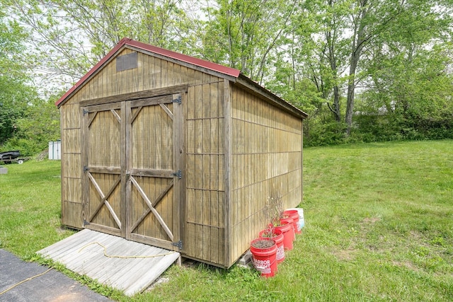 view of shed