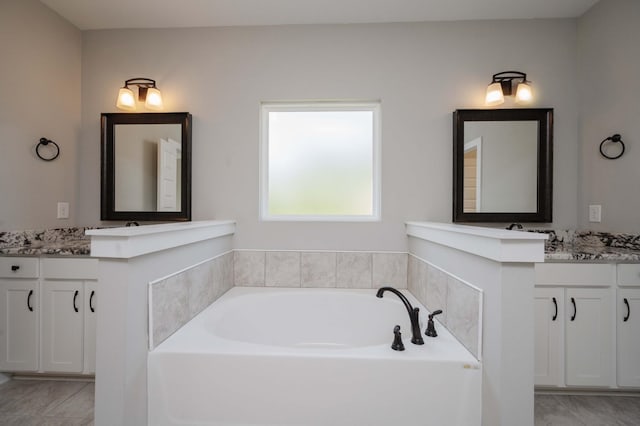 4302 Peacemill Ln, Murfreesboro, TN 37128 - full bath featuring two vanities and a garden tub