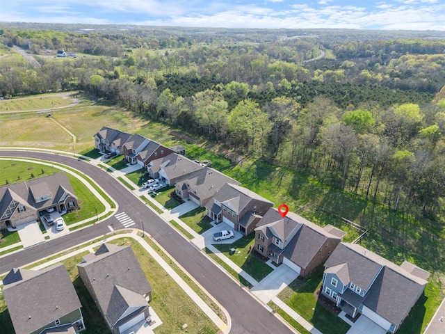 565 Kipton Trl, Lebanon, TN 37087 - aerial view with a wooded view and a residential view
