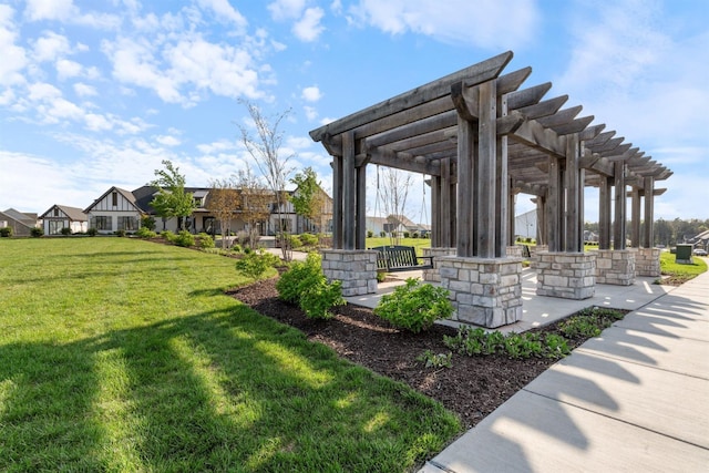 565 Kipton Trl, Lebanon, TN 37087 - view of property's community with a pergola, a lawn, and a residential view