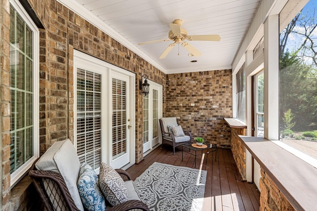 203 Tom Robinson Rd, Franklin, TN 37064 - sunroom / solarium with a ceiling fan and plenty of natural light