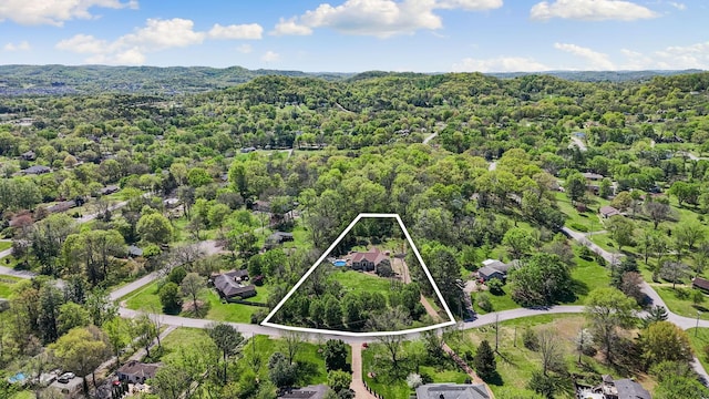 203 Tom Robinson Rd, Franklin, TN 37064 - aerial view featuring a wooded view