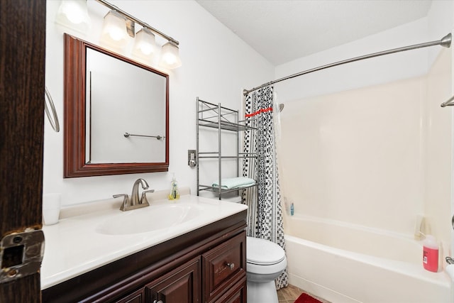 13 Wilshire Heights Dr, Crossville, TN 38558 - bathroom with shower / bath combination with curtain, vanity, and toilet