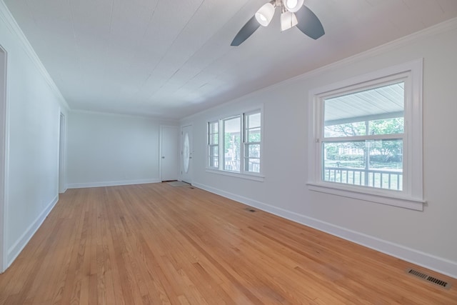 115 Highland Dr, Winchester, TN 37398 - unfurnished room with light wood finished floors, visible vents, and ornamental molding