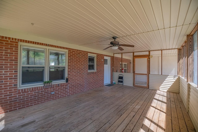 115 Highland Dr, Winchester, TN 37398 - wooden terrace with a ceiling fan