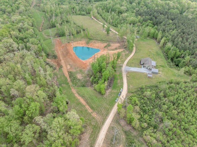 520 Young Rd, Waverly, TN 37185 - birds eye view of property with a forest view