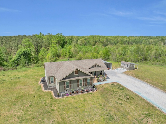 520 Young Rd, Waverly, TN 37185 - bird's eye view with a wooded view