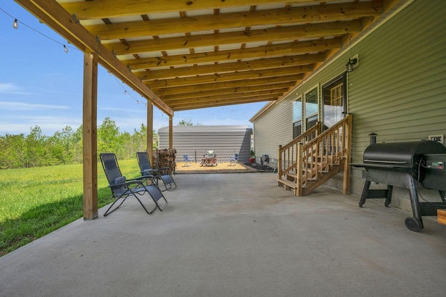 520 Young Rd, Waverly, TN 37185 - view of patio featuring grilling area and entry steps