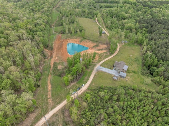 520 Young Rd, Waverly, TN 37185 - aerial view featuring a forest view and a water view