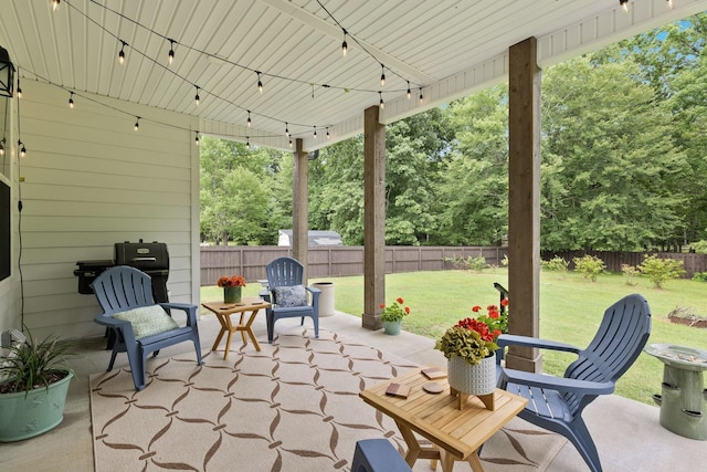view of patio / terrace featuring a fenced backyard