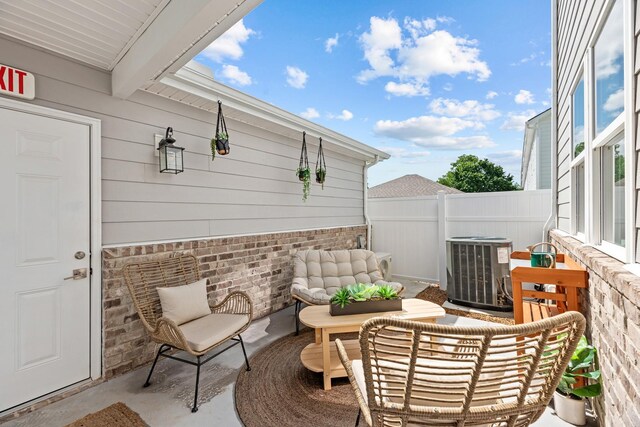 2900 Suzanne Landon Dr Unit C5, Murfreesboro, TN 37130 - view of patio / terrace with central air condition unit, outdoor lounge area, and fence