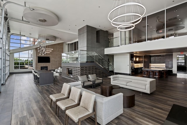 building lobby with visible vents and stairway